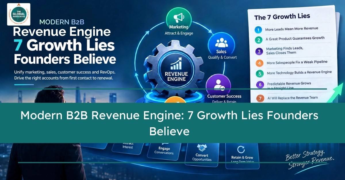 Modern B2B Revenue Engine 7 Growth Lies Founders Believe-TGA Outreach